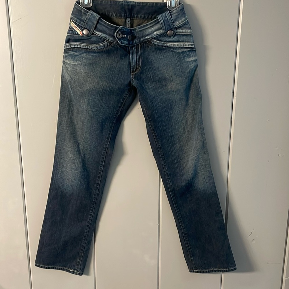 Diesel Women's Straight Leg Jeans - Dark Blue Wash